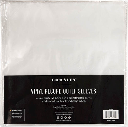 Crosley - Vinyl Record Outer Sleeve 25-Pack