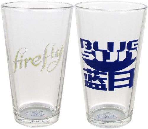 Firefly Logos Pint Glass Set in Blue