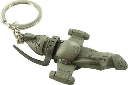 Firefly Ship Metal Keychain in Silver