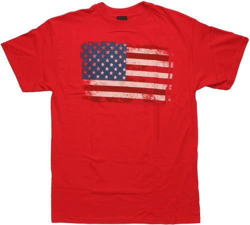 Flag Faded USA Red T-Shirt