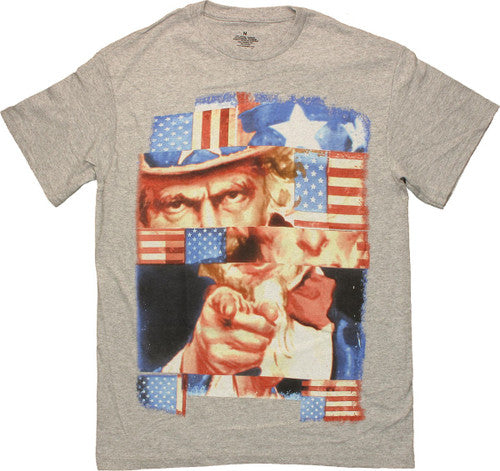 Flag Uncle Sam Scramble T-Shirt Sheer