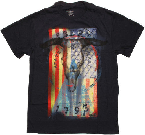 Flag USA Liberty Skull T-Shirt
