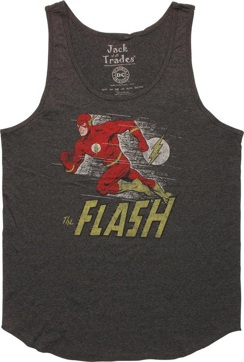 Flash Run Pose Logo Gray Tank Top