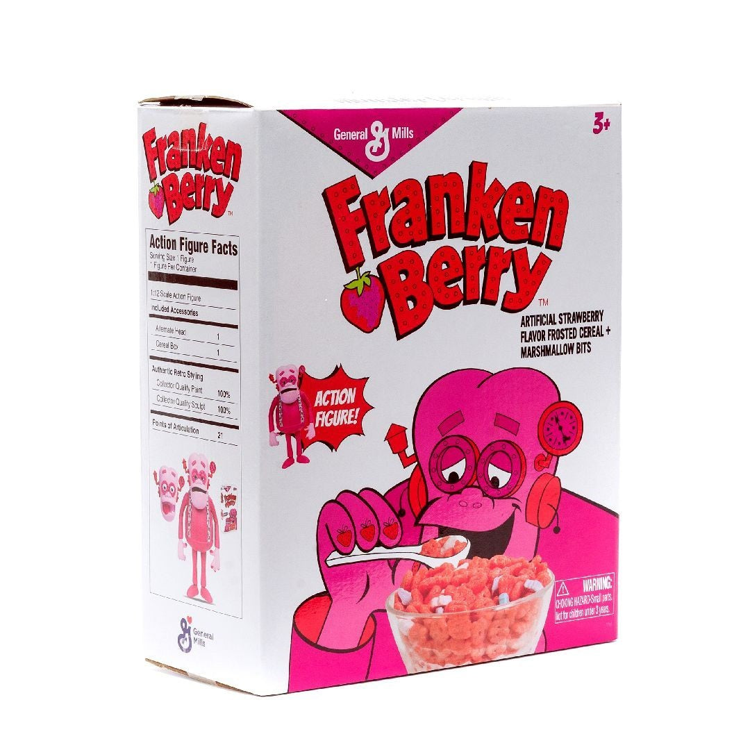 Franken Berry 6.25" Moveable Figurine with Alternate Head and Cereal Box