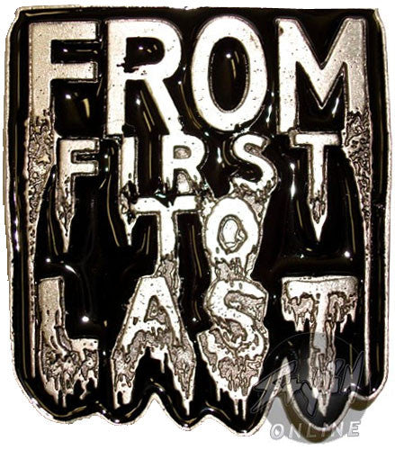 From First To Last Dripping Belt Buckle in Black