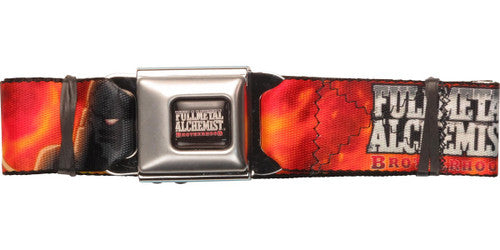 Fullmetal Alchemist Edward Al Flames Seatbelt Belt in Orange