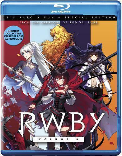 RWBY Vol 4 [Exclusive Special Edition Blu-ray+DVD Combo][Includes Collectible Crescent Rose Action Card]