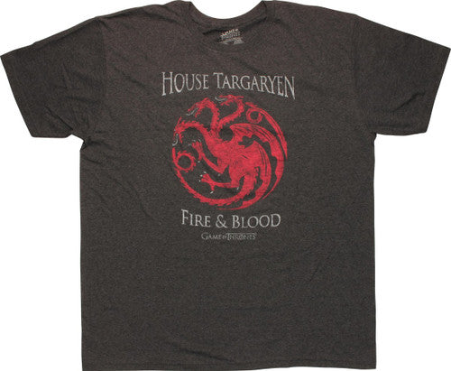 Game of Thrones House Targaryen Fire Blood T-Shirt