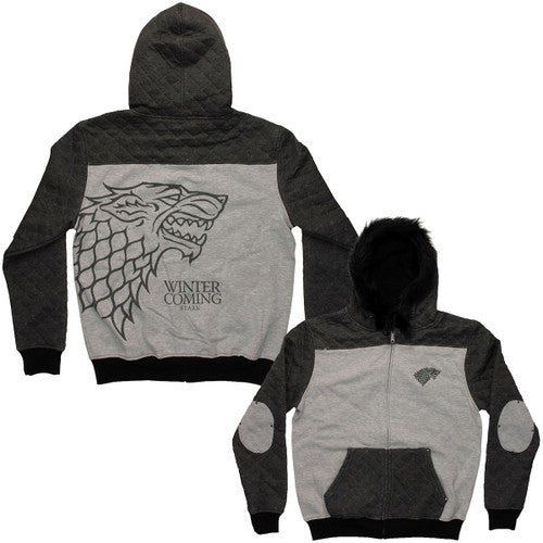 Game of Thrones Stark Quilted Hoodie