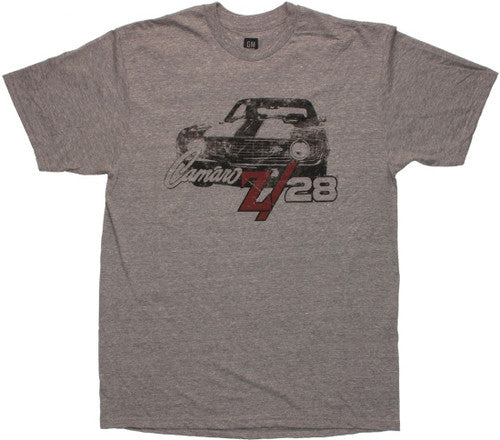 General Motors Chevy Z28 Gray T-Shirt Sheer