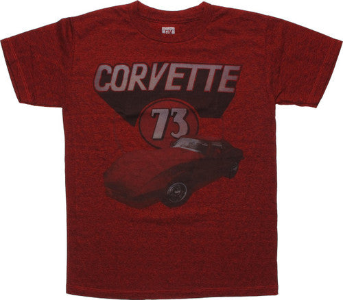 General Motors Corvette 73 Heather Youth T-Shirt