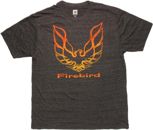 General Motors Firebird Outline Charcoal T-Shirt Sheer