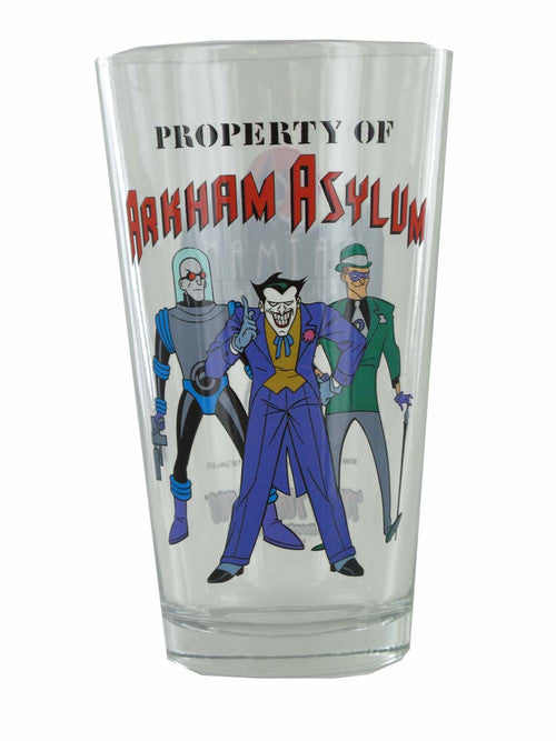 Batman Animated Series Property Arkham Pint Glass