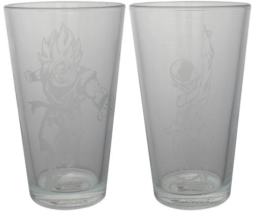 Dragon Ball Z Goku & Frieza Etched Pint Glass Set