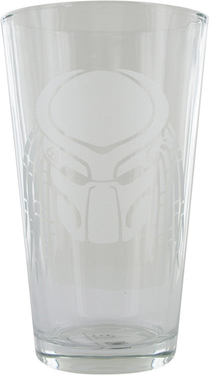 Predator Mask Etched Pint Glass