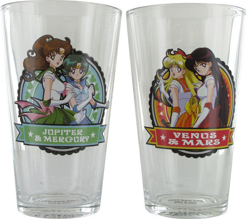 Sailor Moon Guardians 2-Pack Pint Glass Set in Green