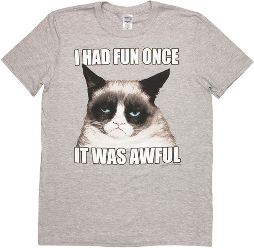 Grumpy Cat Fun Awful T-Shirt Sheer