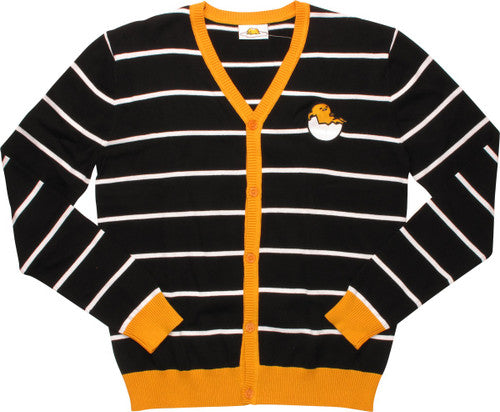 Gudetama Shell Striped Cardigan Sweater