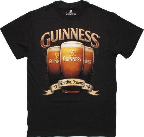 Guinness Foamy Glass Trio T-Shirt