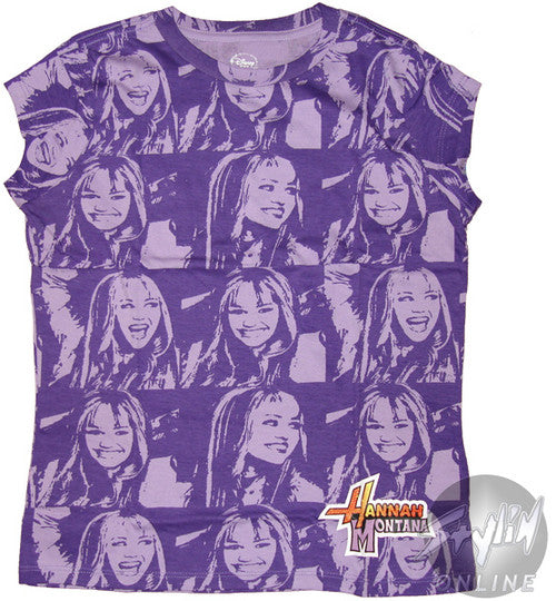 Hannah Montana Pattern Tween T-Shirt