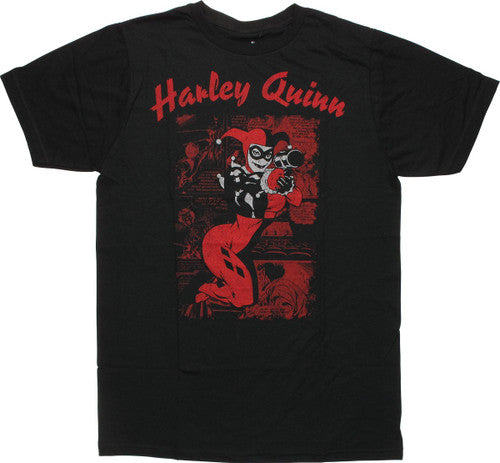 Harley Quinn Comic Pages T-Shirt Sheer