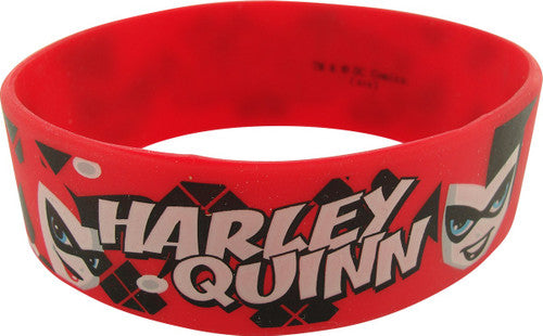 Harley Quinn Red Rubber Wristband