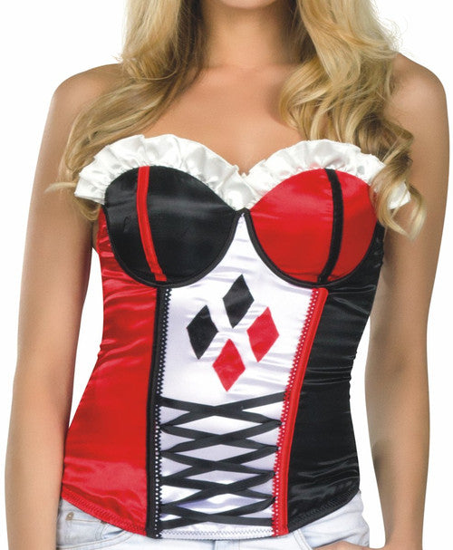 Harley Quinn Ribbon Costume Bustier
