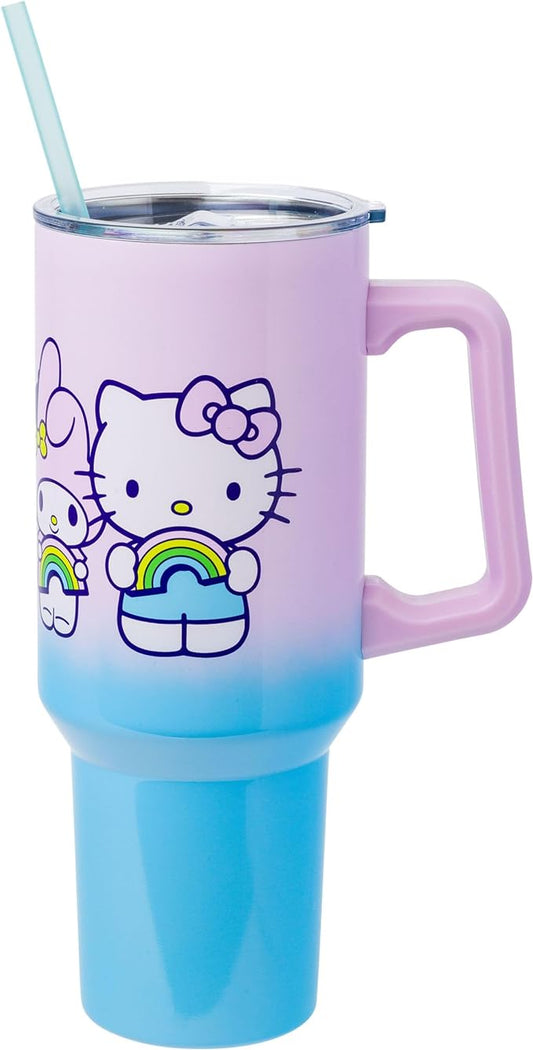 Sanrio Hello Kitty and Friends 40oz Stainless Steel Tumbler with Handle and Straw