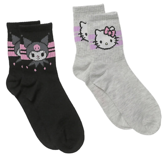 Sanrio Hello Kitty & Kuromi Crew Socks 2-Pack