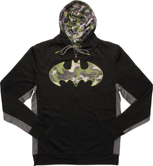Batman Camouflage Logo Athletic Zip Hoodie
