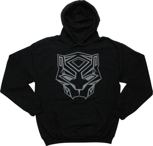 Black Panther Movie Mask Icon Pullover Hoodie
