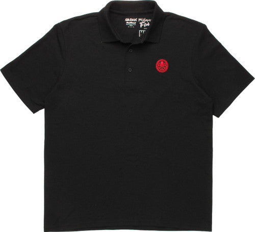 Hydra Red Logo Black Polo Shirt