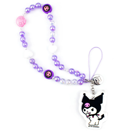 Hello Kitty and Friends Beaded Wristlet Universal Phone Charm Strap - Kuromi