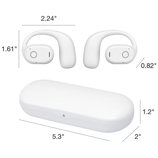 True Wireless Open Ear Earbuds - White