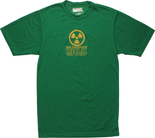 Incredible Hulk Biohazard Icon Polyester T-Shirt