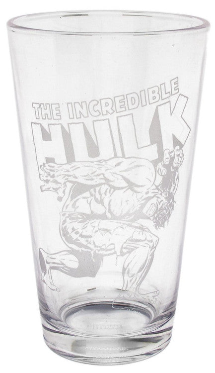 Incredible Hulk Etched Pint Glass