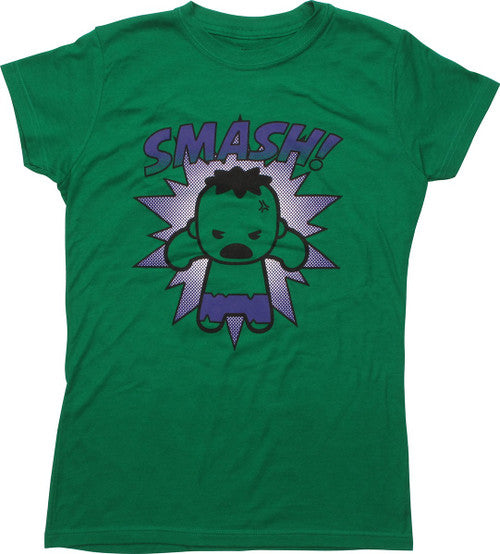 Incredible Hulk Smash Kawaii Juniors T-Shirt