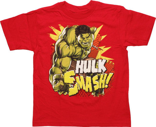 Incredible Hulk Smash Red Youth T-Shirt
