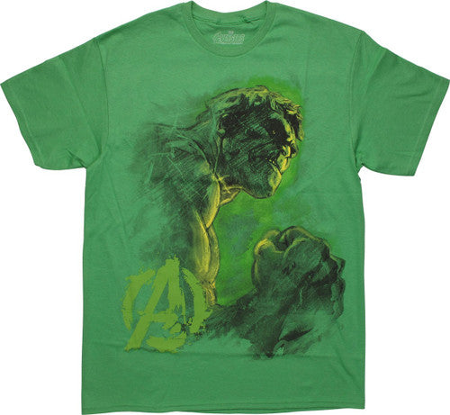 Incredible Hulk Ultron Avengers Sketch T-Shirt