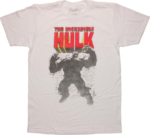 Incredible Hulk Wall Stance White T-Shirt Sheer