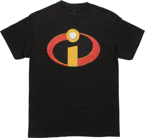 Incredibles Distressed Logo Black T-Shirt