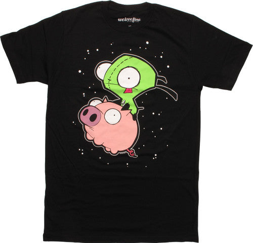 Invader Zim Gir Riding Pig Mighty Fine T-Shirt