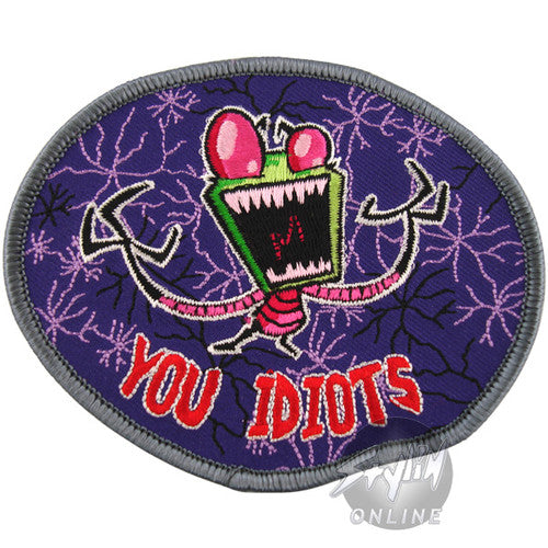 Invader Zim Idiots Patch in Red