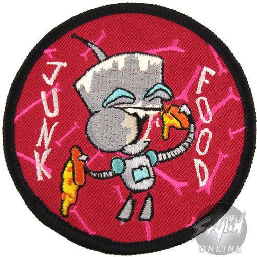 Invader Zim Junk Food Patch in Red