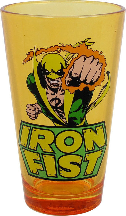 Iron Fist Flame Punch Orange Pint Glass