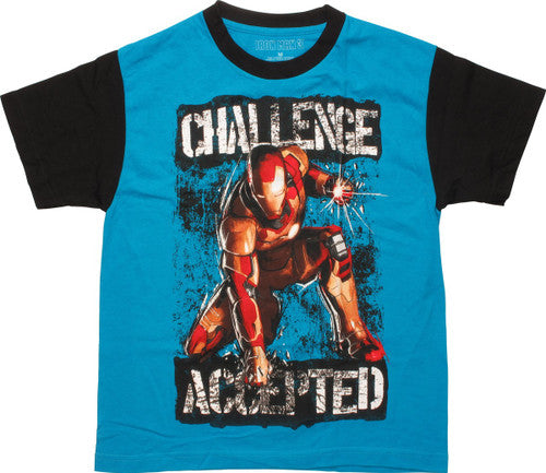 Iron Man 3 Challenge Accepted Ringer Youth T-Shirt