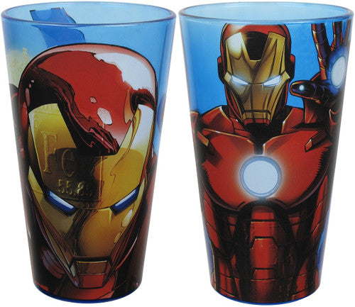 Iron Man Avengers Initiative Pint Glass Set in Blue