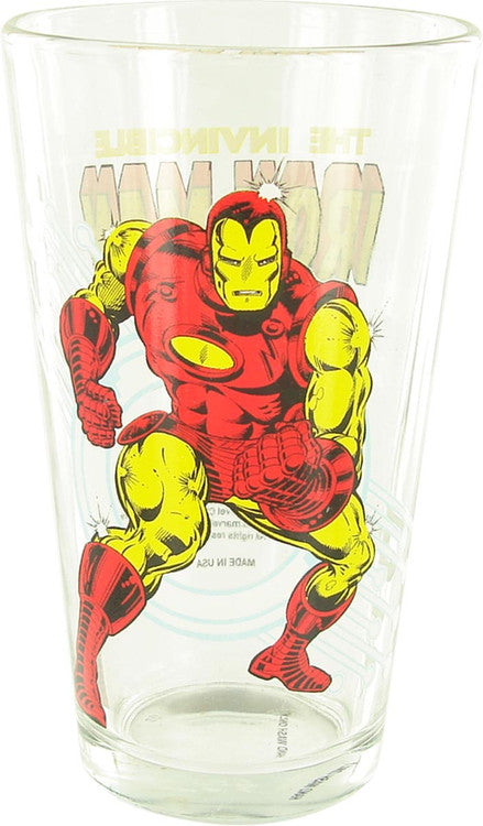 Iron Man Classic Fist Pint Glass in Red