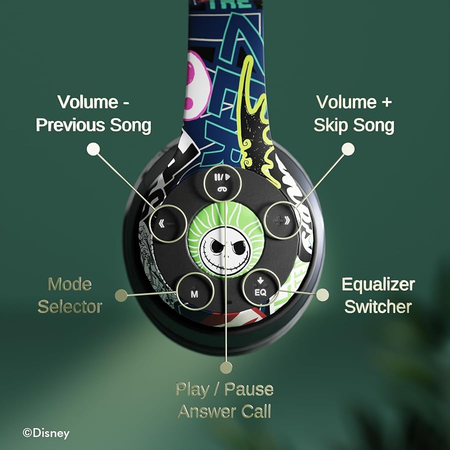 Disney Nightmare Before Christmas Jack Sticker Bluetooth Headphones