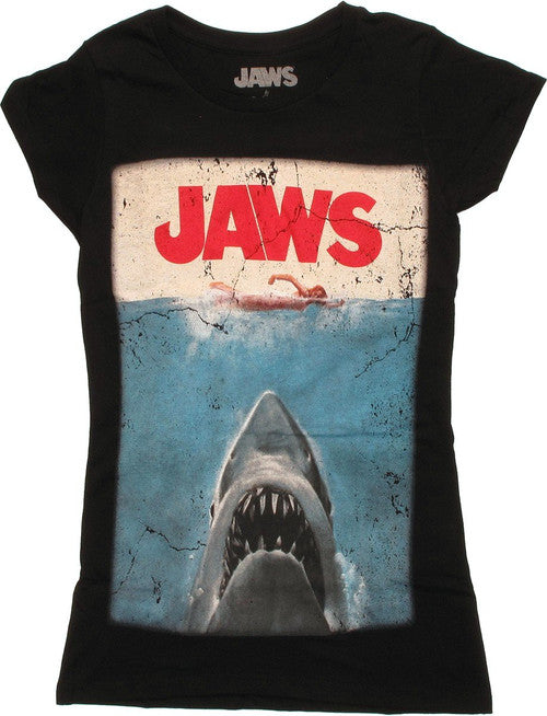 Jaws Poster Black Baby T-Shirt